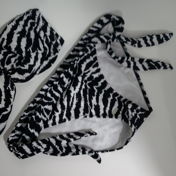 Victoria's Secret bikini swimsuit S L Zebra Black - Picture 2 of 8